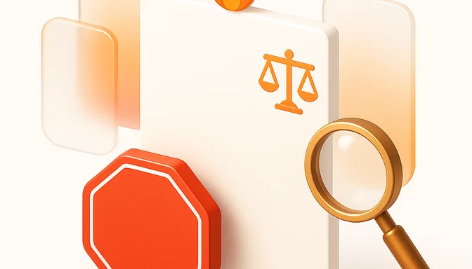 Versicherungsablehnung mit Stempel und Verbraucherschutz-Symbol