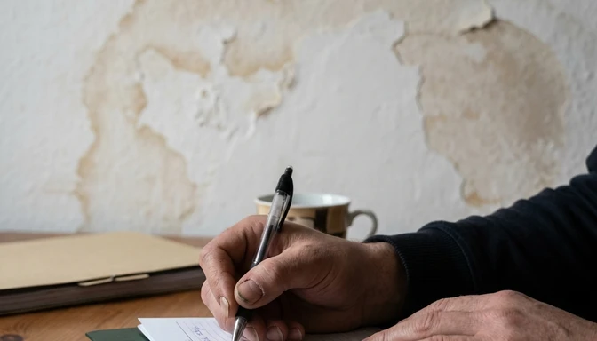 Schadenprotokoll wird bei Wasserschaden in Mietwohnung geführt