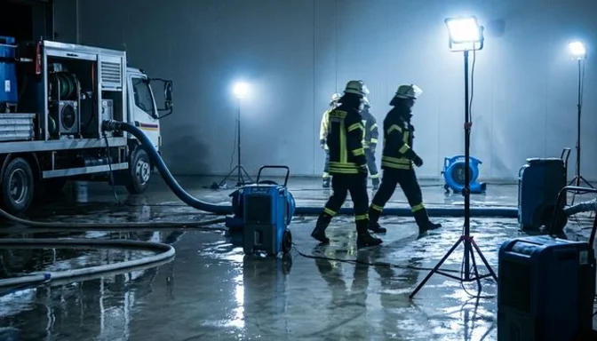 Notdienst-Einsatz bei Wasserschaden in der Nacht