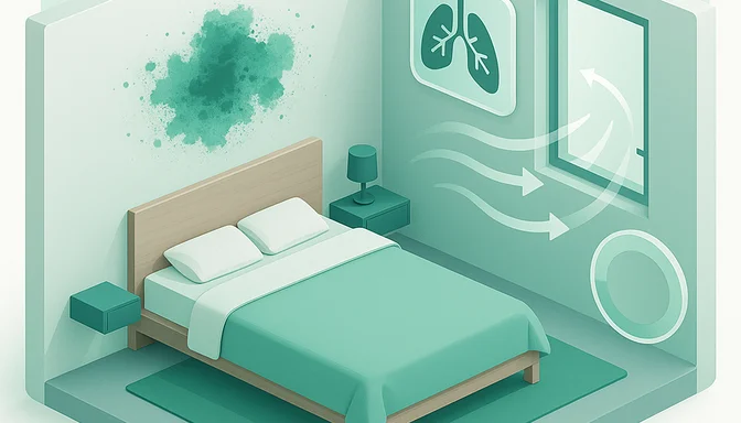 Schimmel im Schlafzimmer: Gesundheitsgefahr und Sanierung
