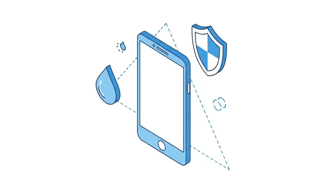 Person dokumentiert einen Wasserschaden mit dem Smartphone für die Versicherungsmeldung