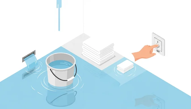 Hauptwasserhahn wird bei Wasserschaden im Keller zugedreht