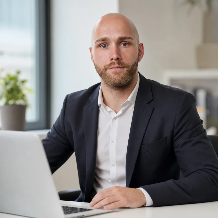 Martin Meng bei der Arbeit an der Baulisten-Plattform